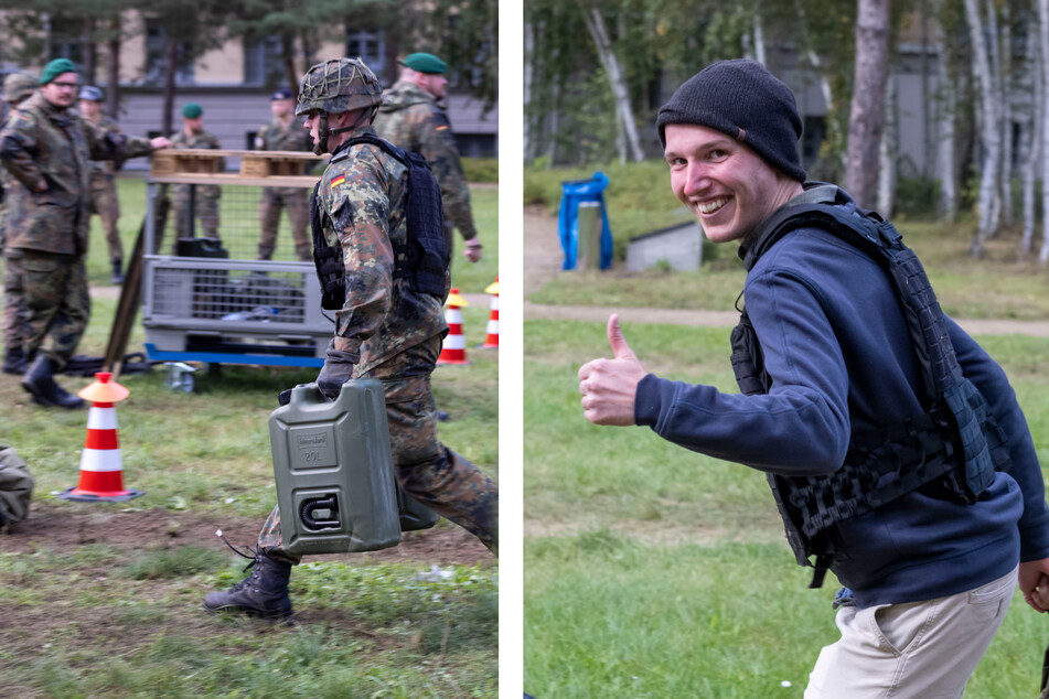 Wenn Offiziere Sandsäcke ziehen: In Dresden werden künftige Armee-Chefs fit für den Einsatz gemacht