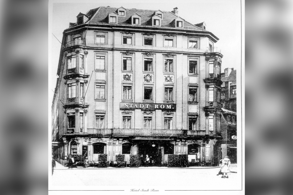 So sah das alte Hotel Stadt Rom vor seiner Zerstörung 1945 aus.