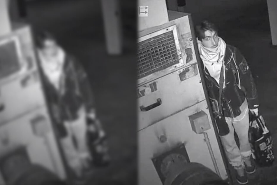 Mit einem Foto einer Überwachungskamera wird der Einbrecher gesucht.