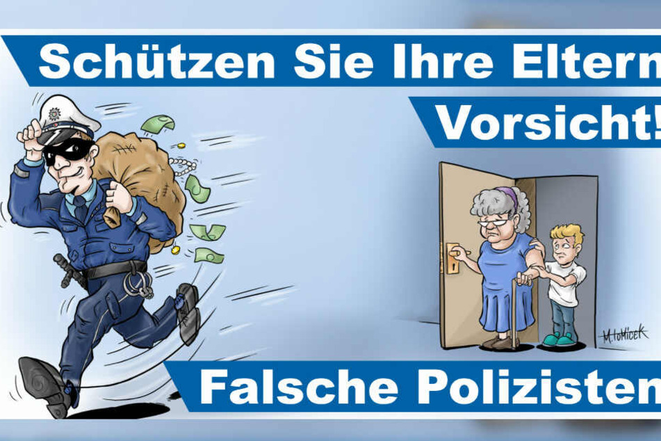 Mit der Kampagne will die Polizei gegen die Betrugsmasche der "falschen Polizisten" aufklären.