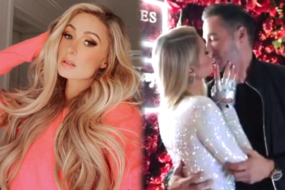 Paris Hilton has declared her love for Carter Reum to celebrate their first anniversary.