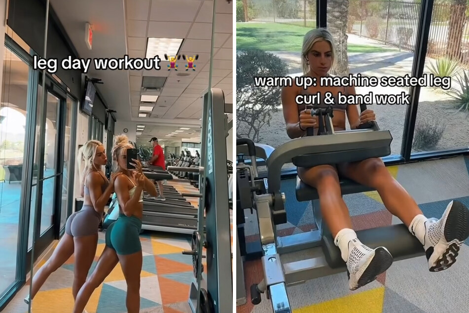 Cavinder twins reveal their intense leg day pump workout in viral TikTok
