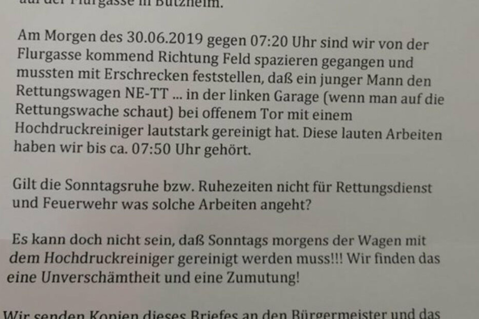 Mit dieser Beschwerde tat der Belästigte seinem Unmut kund.