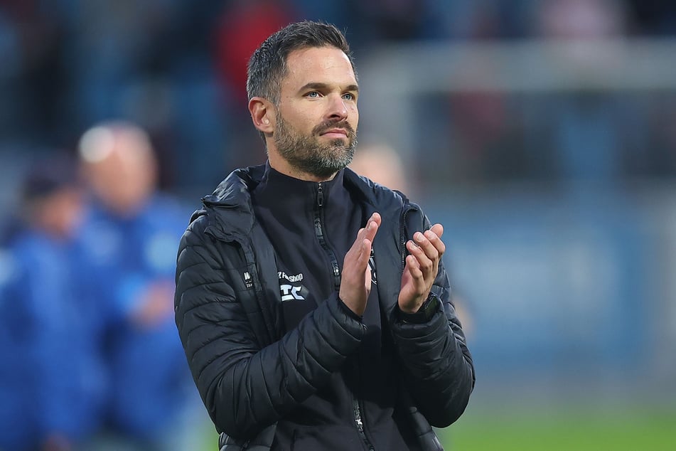CFC-Coach Benjamin Duda (38) war am Ende mit dem Punkt zufrieden und freute sich über Maurizio Grimaldi (24).