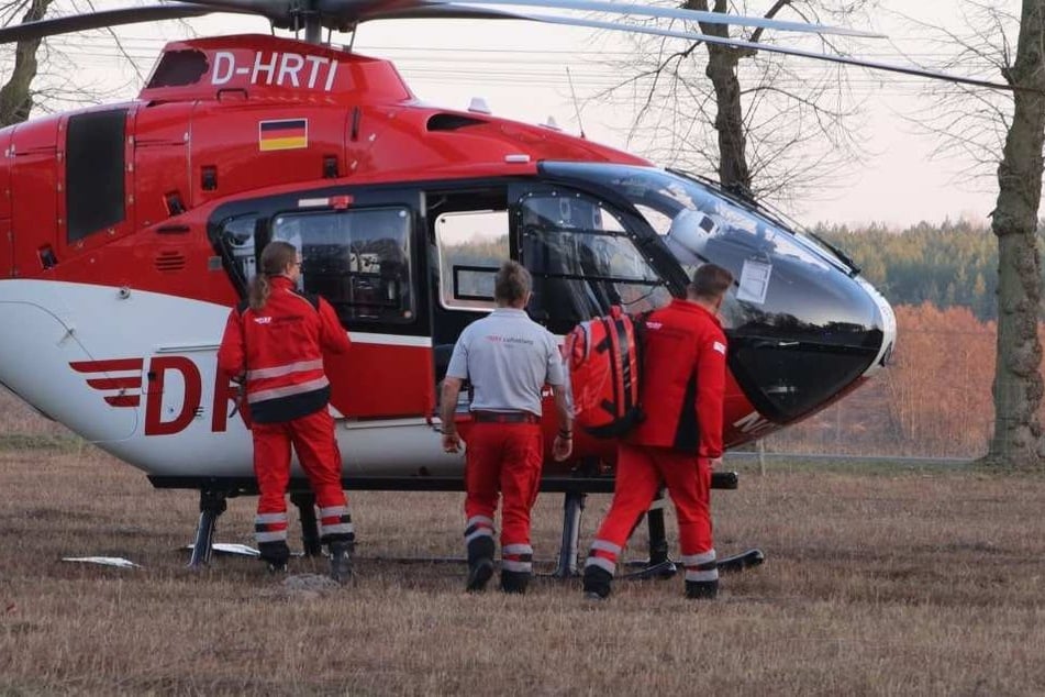 Auch ein Rettungshubschrauber war im Einsatz.