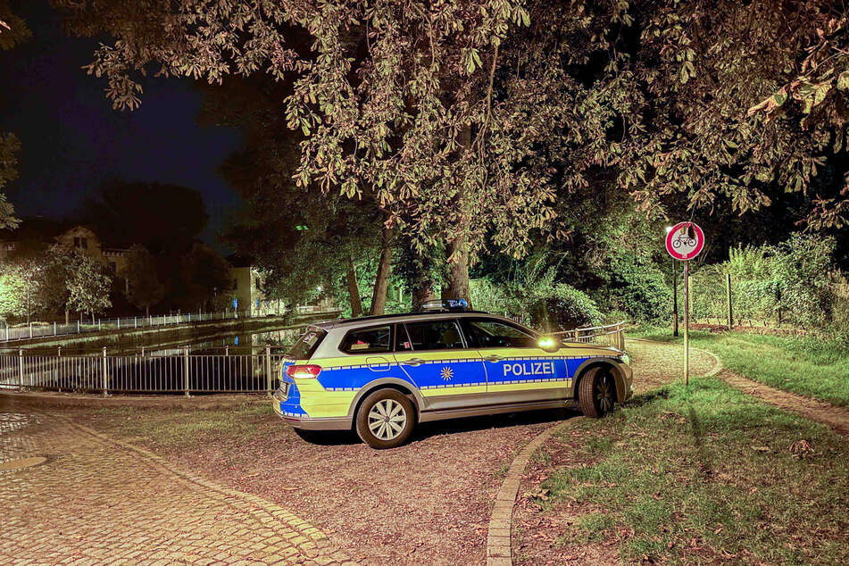 Polizeieinsatz am Mühlteich in Bischofswerda.