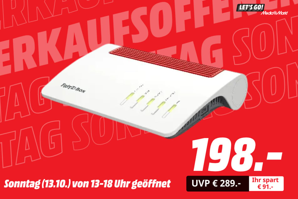 AVM-FRITZ!Box für 198 statt 289 Euro.