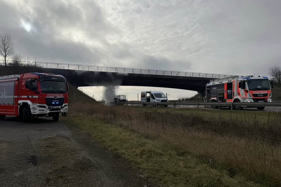 Wegen des Brands kam es am Freitag zu Verkehrsbehinderungen auf der A71.