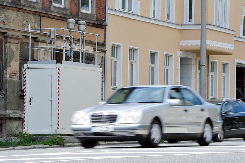In Chemnitz wird unter anderem an der Leipziger Straße der Feinstaubwert gemessen.