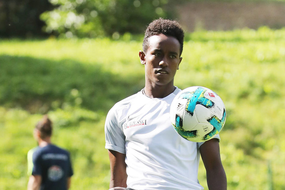 Der Afrikaner spielte beim Test in Auerbach nur die zweiten 45 Minuten.