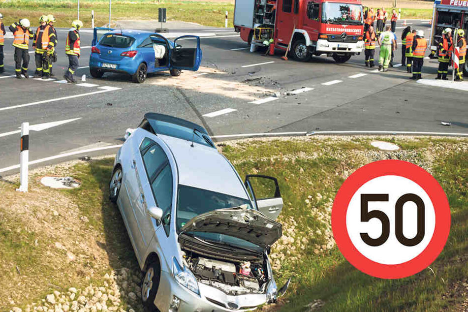 Vier Verletzte forderte allein dieser Zusammenstoß zwischen Opel und Toyota. 17 weitere Unfälle verliefen kaum besser.