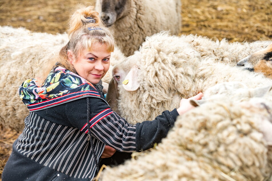 Tierfreundin Jacqueline Löser (40) sucht ein neues Zuhause für ihre Schafe, hofft auf Hilfe.