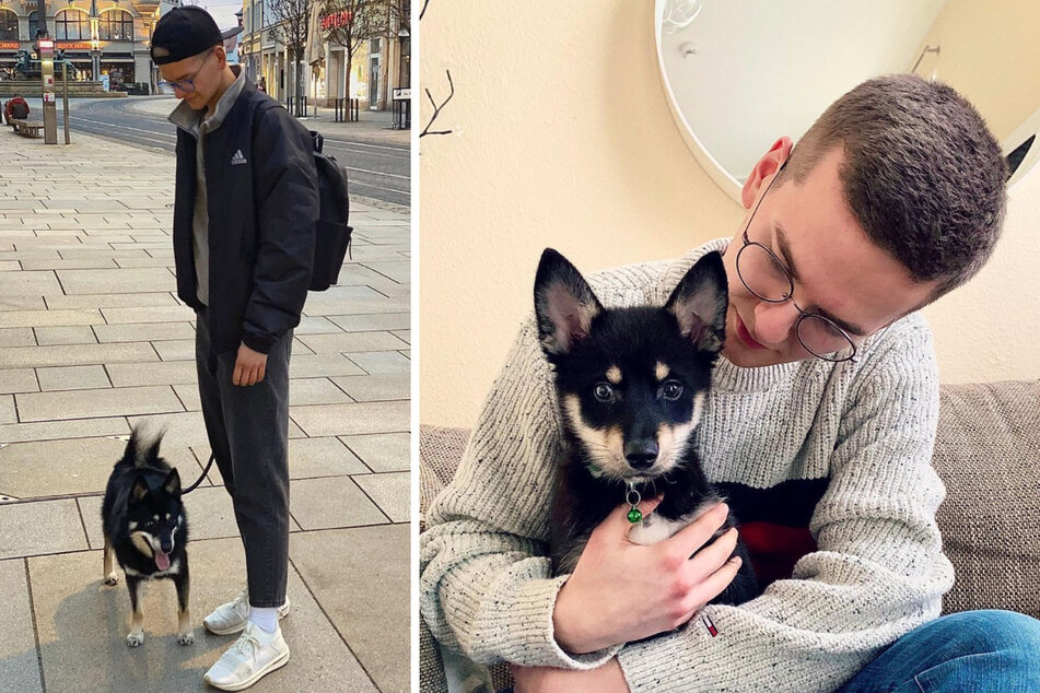 Hannes Güther (25) mit seinem treuen Hunde-Begleiter Dobby. Für seine Fans organisiert der sympathische Back-Zauberer eine kleine Überraschung.