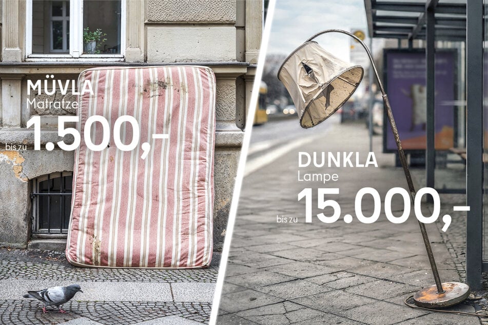 Der Senat will mit diesen Bildern in sozialen Netzwerken und auf Citylight-Plakaten auf illegalen Sperrmüll aufmerksam machen.