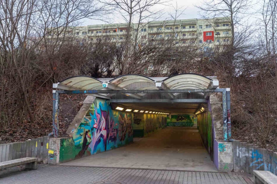 Der Fussgängertunnel im Heckert-Gebiet soll zugeschüttet werden.