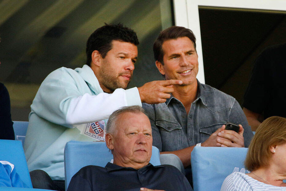 Michael Ballack und der mögliche neue Chemnitzer Coach Patrick Glöckner.