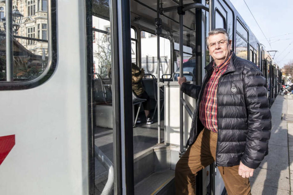 Tristan Drechsel (64, BfZ) scheiterte im Stadtrat mit dem Antrag, die Straßenbahngleise zum Hauptbahnhof sanieren zu lassen.
