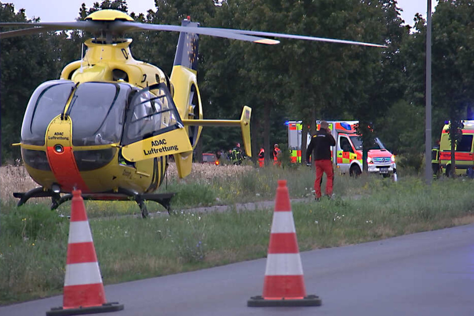 Mehrere Krankenwagen und ein Rettungshubschrauber waren im Einsatz.