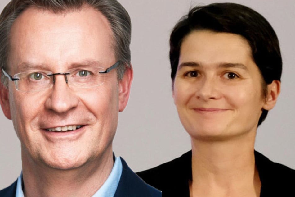 Für die Leipziger SPD-Direktkandidaten Jens Katzek (l.) und Daniela Kolbe (r.) war es ein bitterer Wahl-Sonntag.