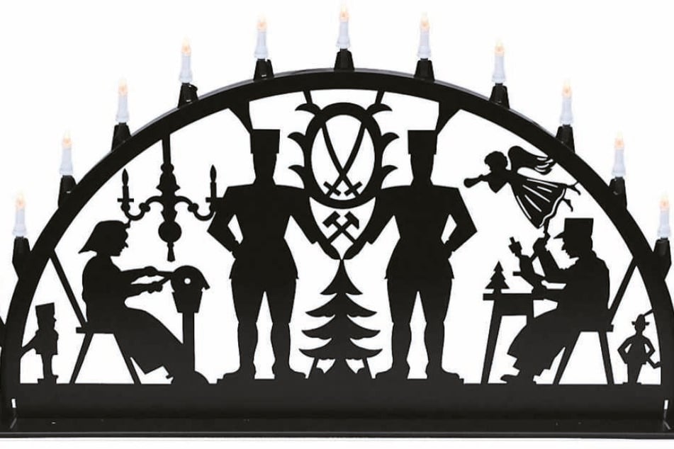 Ein Bergmann aus dem Schwarzenberger Schwibbogen-Motiv könnte Vorbild fürs rote Ampelmännchen werden.