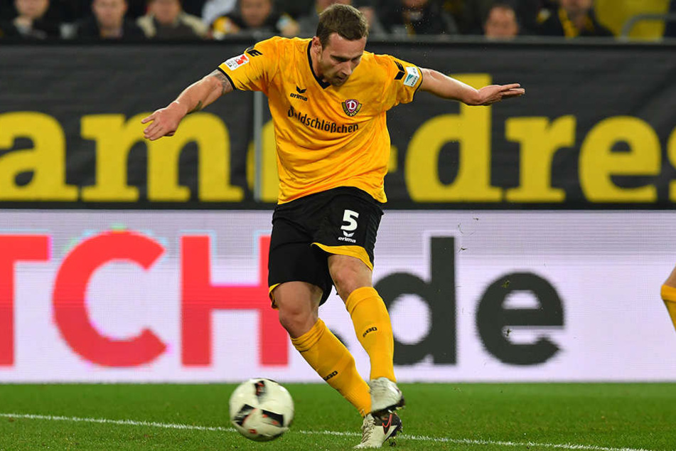 Der Schuss zum 1:2: Konrad markierte gegen die Lauterer den Dresdner Anschlusstreffer.