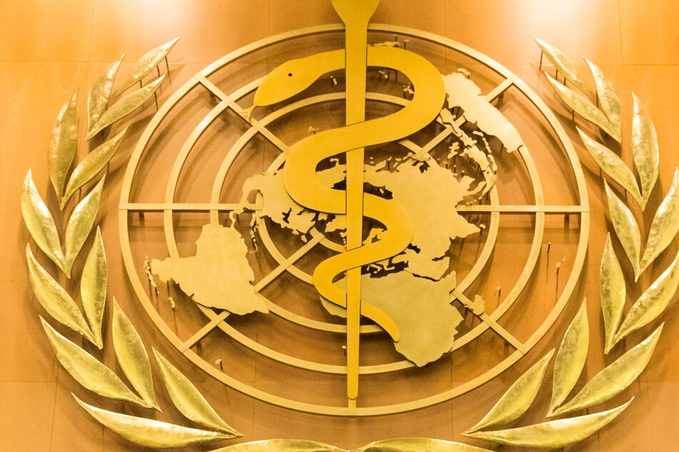 Das Logo der Weltgesundheitsorganisation WHO im europäischen Hauptquartier der Vereinten Nationen in Genf. (Archivbild)