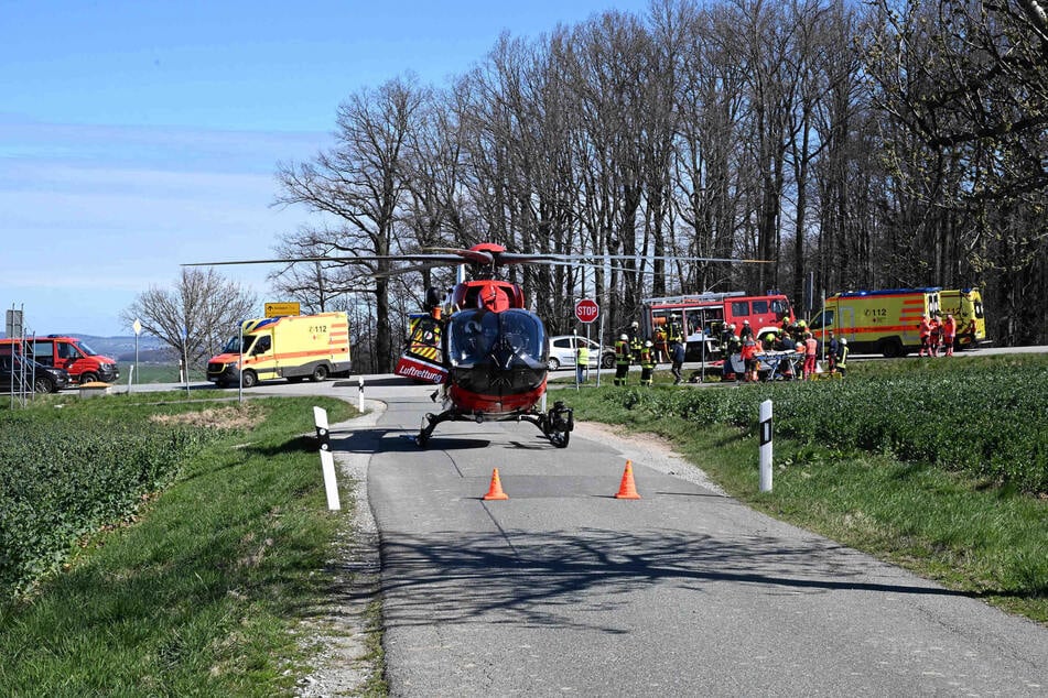 Auch ein Rettungshubschrauber kam zum Einsatz.