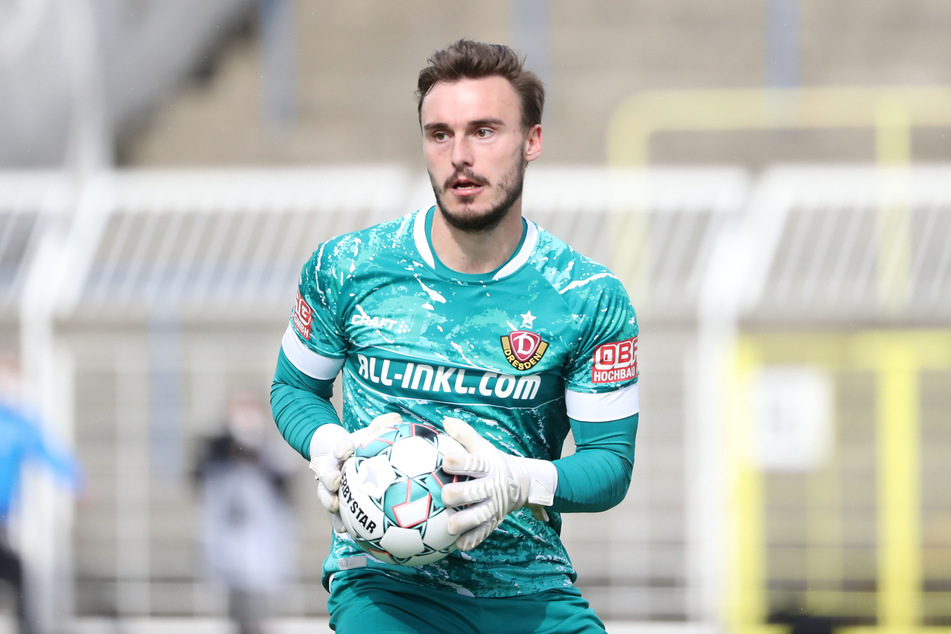 Keeper Stefan Kiefer (22) durchlief sieben Jahre das NLZ von Dynamo Dresden. Nach einem Jahr als dritter Keeper der Profis war im Sommer 2021 Schluss bei der SGD. (Archivbild)