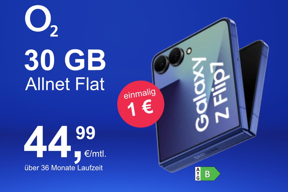 Das Samsung Galaxy Z Flip7 im o2 Mobile M für einmalig 1 Euro.