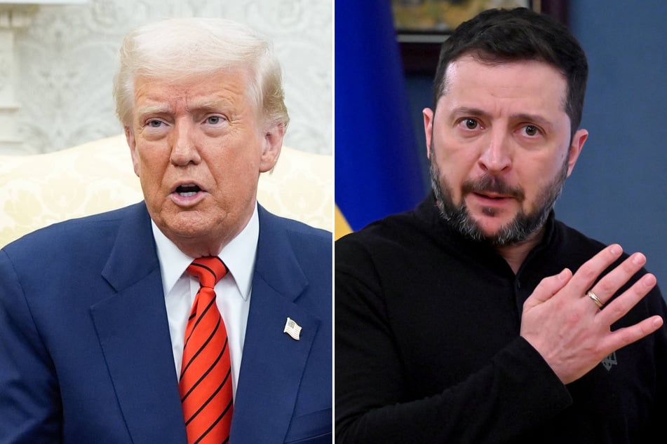 Ukrainian President Volodymyr Zelensky (r.) on Tuesday said Ukraine was favorable to a US-proposed truce on strikes against energy infrastructure endorsed by Russia but needed more "details" from Washington first.