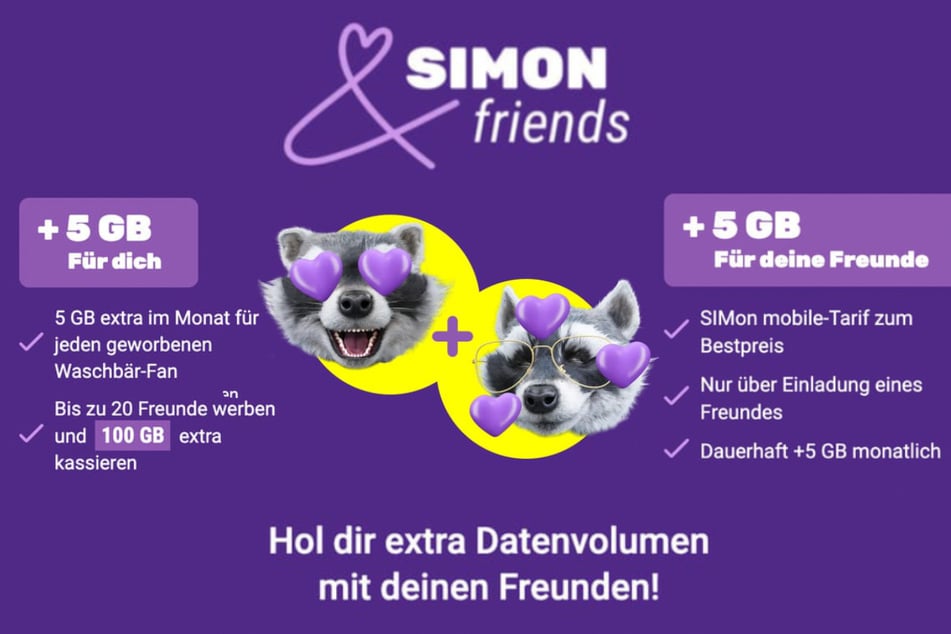 Jetzt Freunde und Bekannte werben noch mehr dauerhaftes Gratis-Datenvolumen sichern.