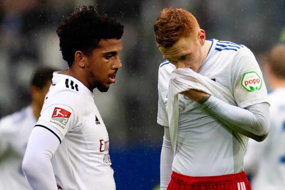 Xavier Amaechi (20, links) und David Bates (24) stehen beim HSV vor dem Aus.