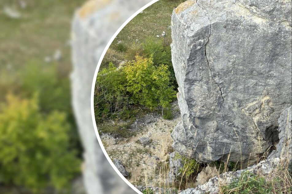 Riss im Gestein: Drohender Felssturz sperrt Naturschutzgebiet in Göppingen