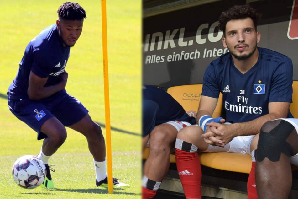 Die Zeit von Moritz-Broni Kwarteng (links) und Arianit Ferati beim Hamburger SV ist abgelaufen.