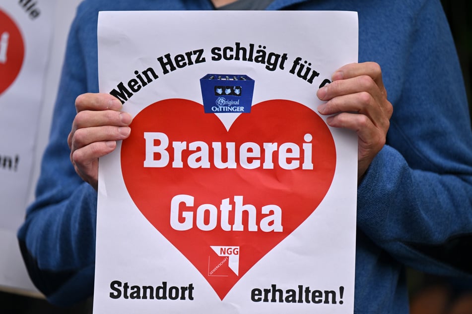 "Mein Herz schlägt für die Brauerei Gotha" stand auf einem Plakat, als es um den Erhalt des Standorts ging. (Archivbild)