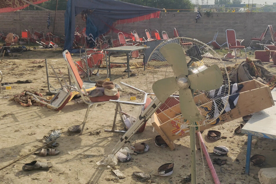 A suicide bombing killed dozens at a gathering of members of a leading Islamic party in Pakistan.