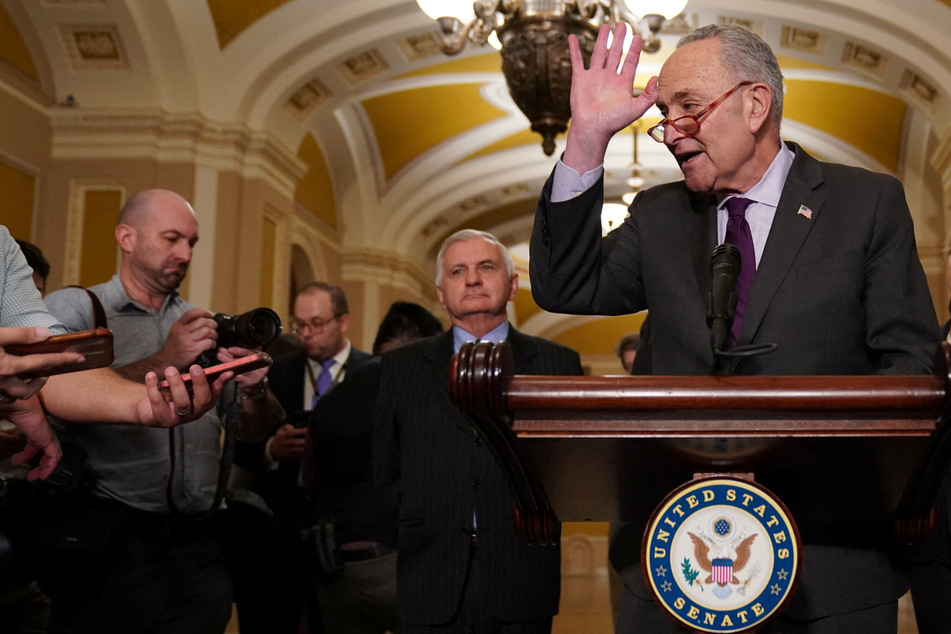 Senate Majority Leader Chuck Schumer speaking after the vote.