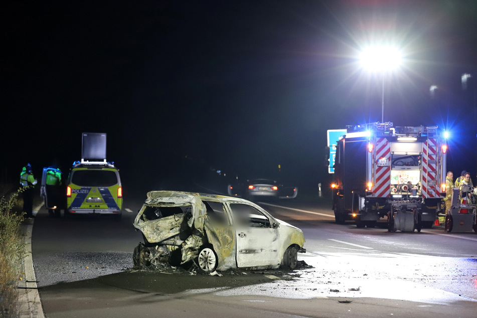 Eine Mutter und ihre Tochter verbrannten in diesem VW Polo infolge des Crashs.