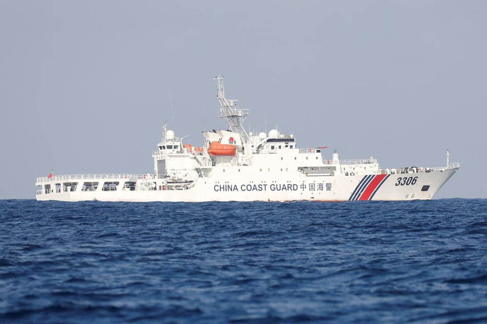 A China Coast Guard vessel patrols at the disputed Scarborough Shoal.