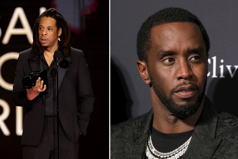 A woman previously accused rappers Jay-Z (l.) and Sean "Diddy" Combs (r.) of sexual assault.