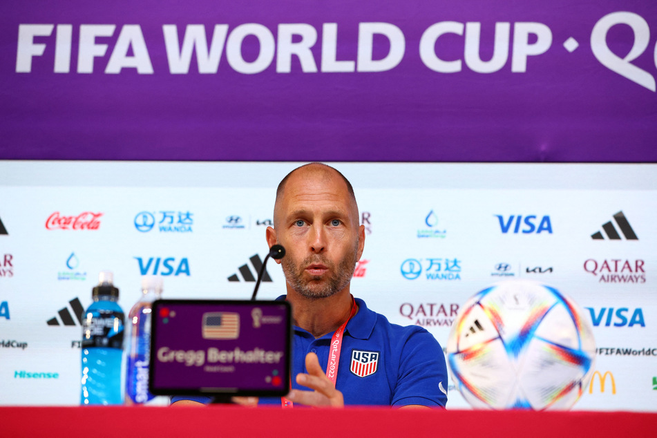 USMNT head coach Greg Berhalter speaking at a press conference on Friday.