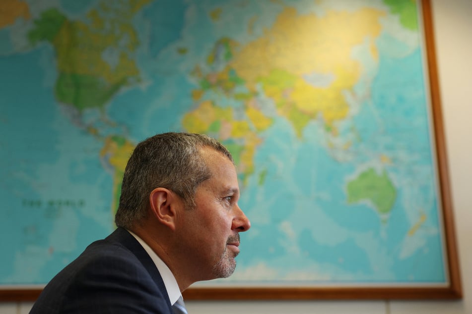 International Maritime Organization Secretary-General Arsenio Dominguez speaks at the UN agency's headquarters in London on October 8, 2025.