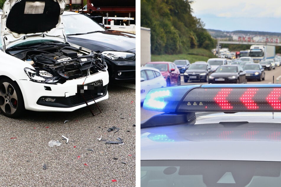 Unfall A8: Massencrash auf A8 fordert mehrere Verletzte und Verkehrschaos