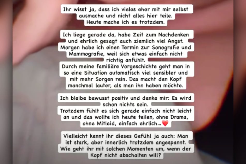 Diese Nachricht teilte Chethrin Schulze (33) am Montagabend in ihrer Instagram-Story. Sie versuchte zwar positiv zu bleiben, machte sich aber auch Sorgen.