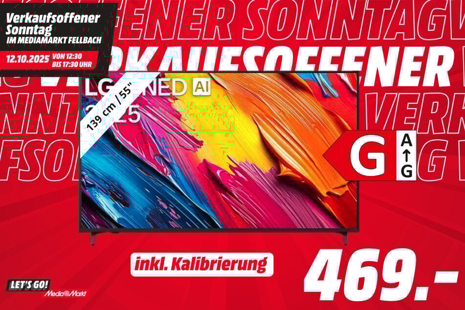 55-Zoll LG-Fernseher 55QNED70A6A für 469 Euro (inkl. Kalibrierung).
