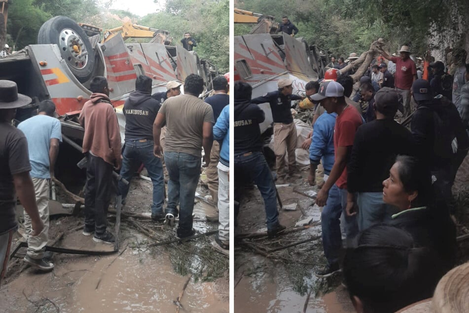 Bus stürzt Abhang hinunter: Mindestens 29 Menschen tot, 19 Verletzte