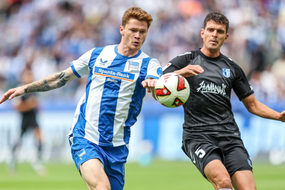 Sebastian Grönning (29, l.) erzielte Herthas einzige Stürmertore.