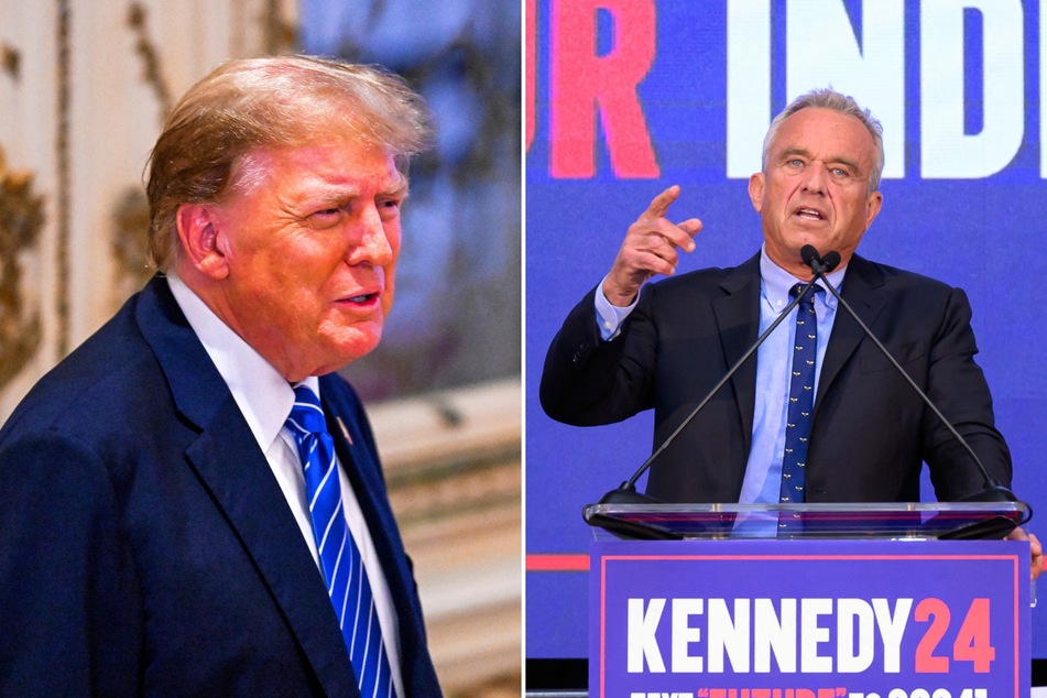 Robert F. Kennedy (r.) claims Donald Trump asked him to be his running mate for his 2024 re-election campaign, after the former president began attacking him.