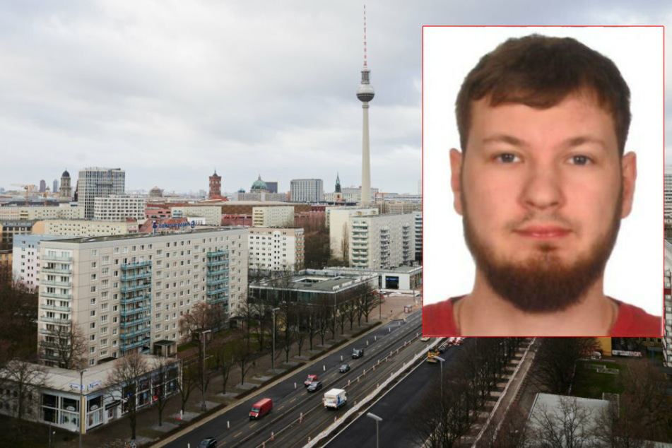 Edgar Orlovskij (26) wurde auf dem Gehweg der Karl-Marx-Allee nahe des Alexanderplatzes Opfer einer tödlichen Messerattacke. (Bildmontage)