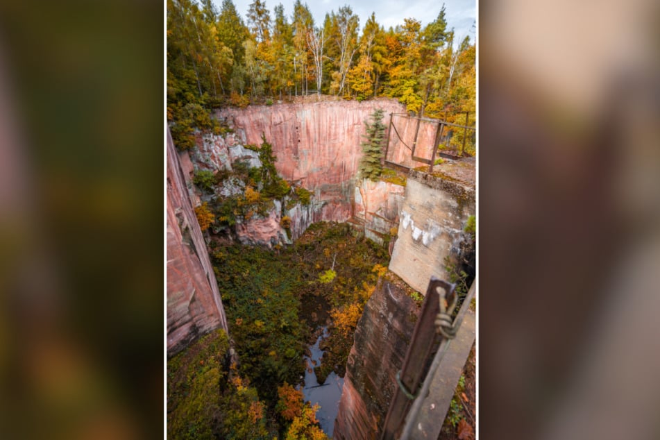 Der Gleisbergbruch am Rochlitzer Berg ist Teil des Porphyrlehrpfades.